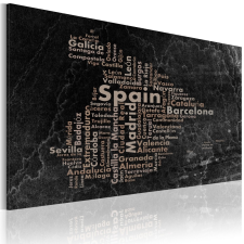 Kép - falitérkép - Text map of Spain on the blackboard 90x60 térkép