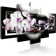  Kép - Orchids on a black background 200x100 grafika, keretezett kép