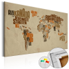  Kép parafán - Retro Map [Cork Map] Parafa világtérkép - vászonkép 60x40
