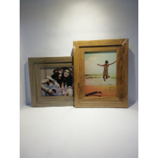  Képkeret, kitámasztható, 13×18- as képnek, fa mintázatú fényképkeret