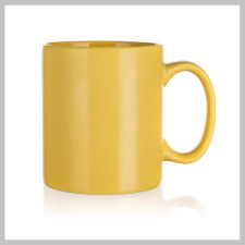  Kerámia bögre MAT 350ml, sárga 60210302 bögrék, csészék