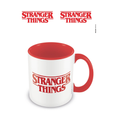  Kerámia bögre Stranger Things logóval piros babaétkészlet