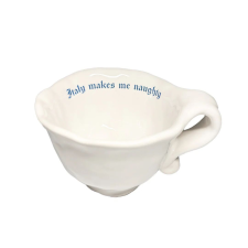 Kerámia csésze, Incartato Ceramics, Olaszország, 130 ml, fehér bögrék, csészék