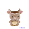  Kerámia szarvas figura kaspó - Barna