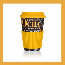Kerámia utazóbögre GO 400ml, szilikon fedővel Coffee 60228991 bögrék, csészék