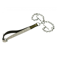 Kerbl Növendék bika kikötő nyakpánt 150 x 5 cm, kettős lánccal, forgóval és D-gyűrűvel, 7 mm, csúcsminőség haszonállat felszerelés