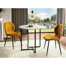  Kerek étkezőasztal ALTO II 80 cm, fehér márvány dekorációval bútor