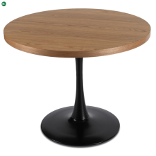  Kerek Étkezőasztal Arany Tölgy/Fekete Színben. LINO 100 cm bútor