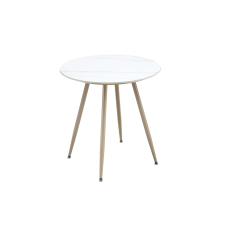  Kerek étkezőasztal bézs lábakkal MELODY 70x70, fehér bútor