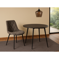  Kerek étkezőasztal RION 90 cm kerámia lappal, fekete márvány bútor