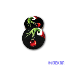  Kerek karácsonyi 7cm 5db/csomag - Grincs kéz dekorációs kellék