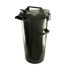  Kerek kommunális hulladéktároló Fekete 50L szemetes