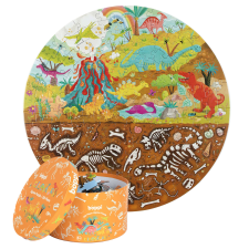 Kerek puzzle, 150 darab, Boppi - Dinoszauruszok puzzle, kirakós