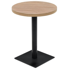  kerek, tölgyfa színű MDF/acél bisztró asztal 60 x 75 cm bútor