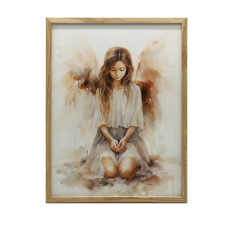 KERET FAL PLAKÁT ANGYAL SPIRITUAL HARMONY 40x50 CM FEKETE grafika, keretezett kép