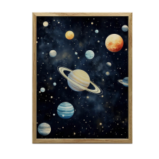 KERET FALI PLAKÁT A TÉR SUTTOGAI SÖTÉTBARNA 50x70 CM grafika, keretezett kép