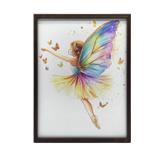 KERET FALI PLAKÁT BALLERINA TÁNCOLVA EGY KIS TÁNCOSNAK 70x100 grafika, keretezett kép