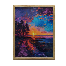 KERET FALI PLAKÁT BEÁLLÍTÓ SUN PEACE 30x40 CM grafika, keretezett kép