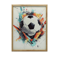 KERET FALI PLAKÁT FOCI ENERGY 50X70 CM FEKETE grafika, keretezett kép