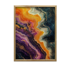 KERET FALI PLAKÁT GALAXY OF DREAMS ARANY 30x40 CM grafika, keretezett kép