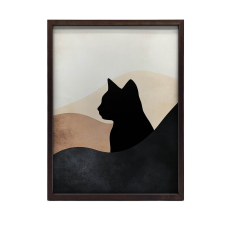 KERET FALI PLAKÁT GOLDEN CAT HILLS 30x40 CM grafika, keretezett kép