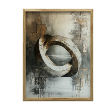 KERET FALI PLAKÁT GYŰRŰ OF NATURE LANDSCAPE FEKETE 70x100 CM grafika, keretezett kép