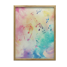  KERET FALI PLAKÁT JOYFUL MELODY MUSIC 70x100 CM grafika, keretezett kép