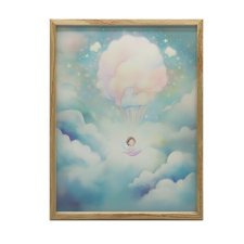 KERET FALI PLAKÁT Léggömb ÁLMOK VILÁGA 40x50 CM FEKETE grafika, keretezett kép