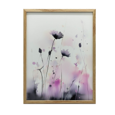 KERET FALI PLAKÁT LILA RÉT VIRÁGZÓ NAGY 30x40 CM grafika, keretezett kép