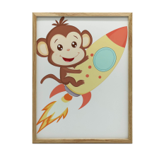  KERET FALI PLAKÁT MAJOM ŰRBEN ARANY KERET 70x100 CM grafika, keretezett kép
