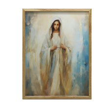  KERET FALI PLAKÁT MARY SACRED BEAUTY 50x70 CM BARNA grafika, keretezett kép