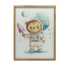 KERET FALI PLAKÁT MERRY BEAR MISSION 70x100 CM SÖTÉTBANA grafika, keretezett kép
