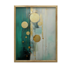 KERET FALI PLAKÁT ÖSSZETÉTEL ZÖLD TONUSOKBAN 70x100 CM grafika, keretezett kép