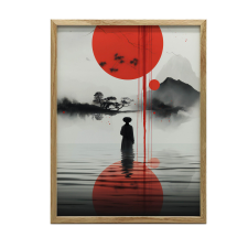  KERET FALI PLAKÁT RED SUN, MATT 70x100 CM grafika, keretezett kép
