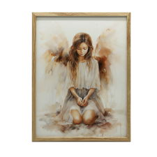 KERET FALI PLAKÁT SPIRITUAL HARMONY TÉRDEDŐ ANGYAL 30x40 CM grafika, keretezett kép
