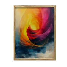 KERET FALI PLAKÁT SZÍNEK ÉBREDÉSE FEKETE KERET 40x50 CM grafika, keretezett kép