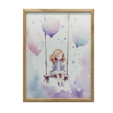 KERET FALI PLAKÁT SZÍNES JOY SWING 40x50 CM grafika, keretezett kép