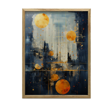 KERET FALI PLAKÁT VÁROSI LÁTÁS OF DREAMS 70x100 CM FEKETE grafika, keretezett kép