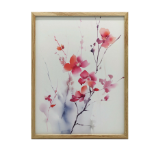 KERET FALI PLAKÁT VIRÁG HARMÓNIA FEKETE KERET 70x100 CM grafika, keretezett kép