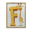 KERET FALI PLAKÁT ZSIRÁF ÉS F BETŰ SÖTÉTBARNA 50x70 CM