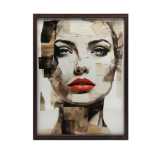 KERET FALI POszter PORTRÉ PIROS JEGYZETEL 50X70 CM grafika, keretezett kép