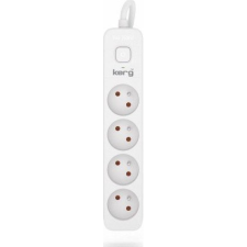 KERG M02391 Elosztó 4 aljzatos 10A 1,5m - Fehér (M02391) hosszabbító, elosztó