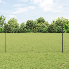 Kerítés Oszlopok 22 db U-csatorna Szürke 160 cm Acél építőanyag