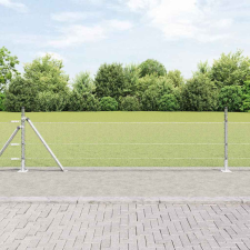 Kerítés oszlopokkal Ezüst 0.5 x 50 m PVC-bevonatos acél építőanyag