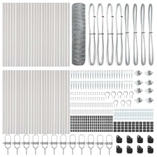  Kerítés oszlopokkal Ezüst 0.8 x 100 m PVC-bevonatos acél építőanyag