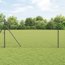  Kerítoszlopok 2 pcs Szürke 160 cm Porszórt Acél építőanyag