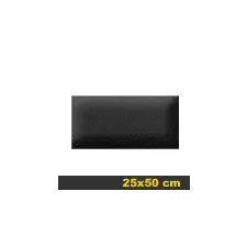  Kerma bőr falpanel, bőrpanel, Melody-901 Fekete (25x50 cm) villanyszerelés