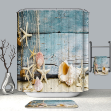 Kermix Textil Zuhanyfüggöny, Halászháló és kagylók 04 fürdőszoba kiegészítő