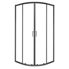 Kerra Aruba 80 fekete íves zuhanykabin tálca nélkül kád, zuhanykabin