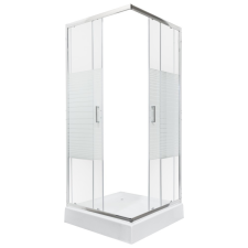 Kerra Madera 80x80 cm szögletes zuhanykabin zuhanytálcával kád, zuhanykabin
